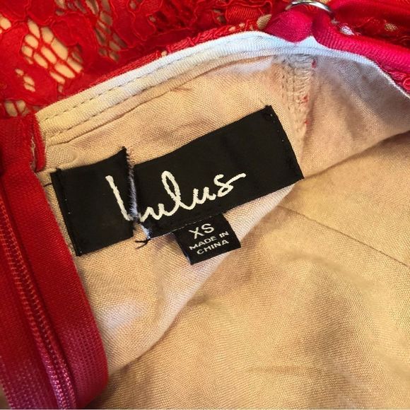 NWOT Lulu’s One Wish Red Lace Midi Dress Brand New - Picture 14 of 15